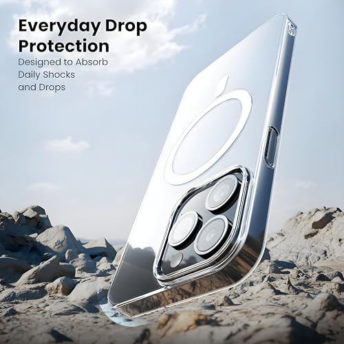 Image of Anti-Yellow Clear Case for iPhone 14 Pro Max | UV Shield Technology | Zero-Yellowing Formula | MagSafe Compatible | Drop Protection (TPU + Polycarbonate | Crystal Clear)