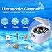 Ultrasonic Cleaner Machine, Professional Jewelry Cleaner with Digital Timer for Jewelry, Eyeglasses, Watches, Rings, Necklaces, Coins, Razors, Dentures, Combs, 24oz/ 750mL Large Capacity