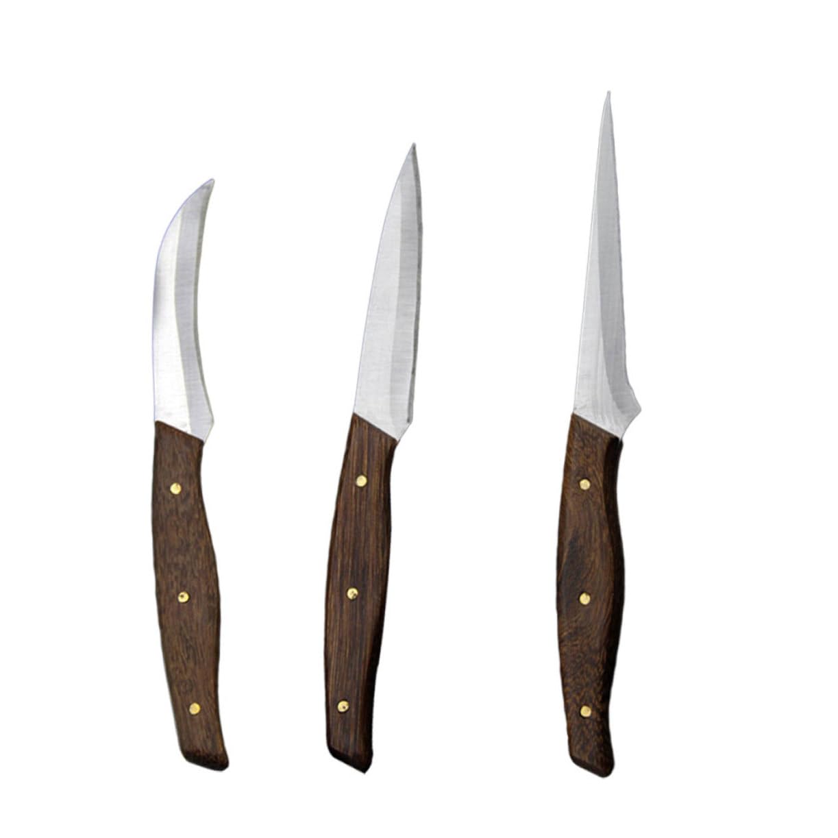 Cabilock Fruit Carving Knives 3-piece Set Fruit Cutters Kitchen Tool Easy to Store