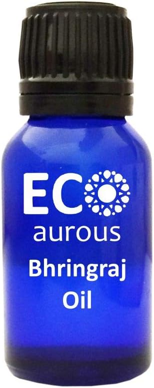 Eco Aurous Bhringraj Oil 100% Natural, Organic, Vegan & Cruelty Free Bhringraj Essential Oil | Pure Bhringraj Oil with Euro Dropper, 10 ml