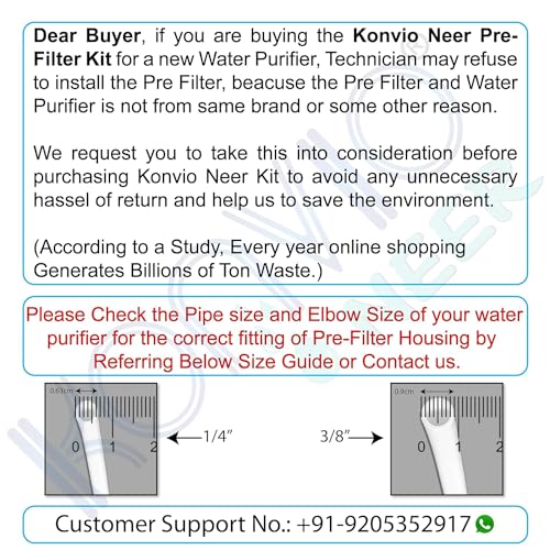 Image of Konvio Neer Pre Filter Kit for All RO Water Purifiers with 2 Spun Candles & Antiscalant Solid Balls (10 Pcs) - White