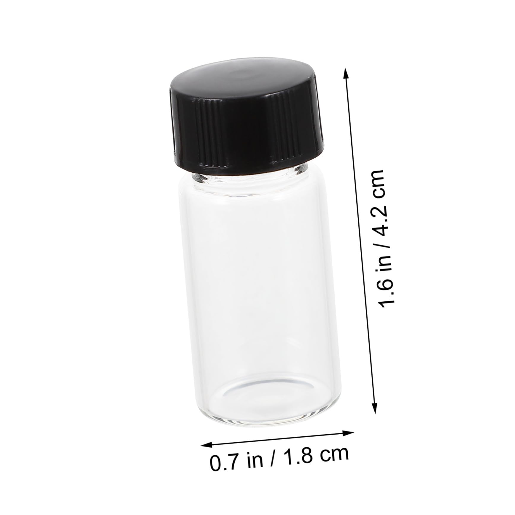 Beatifufu 25 Pack 5ml Glass Sample Bottles Essential Oil Vials Sealing Lids High Transparency