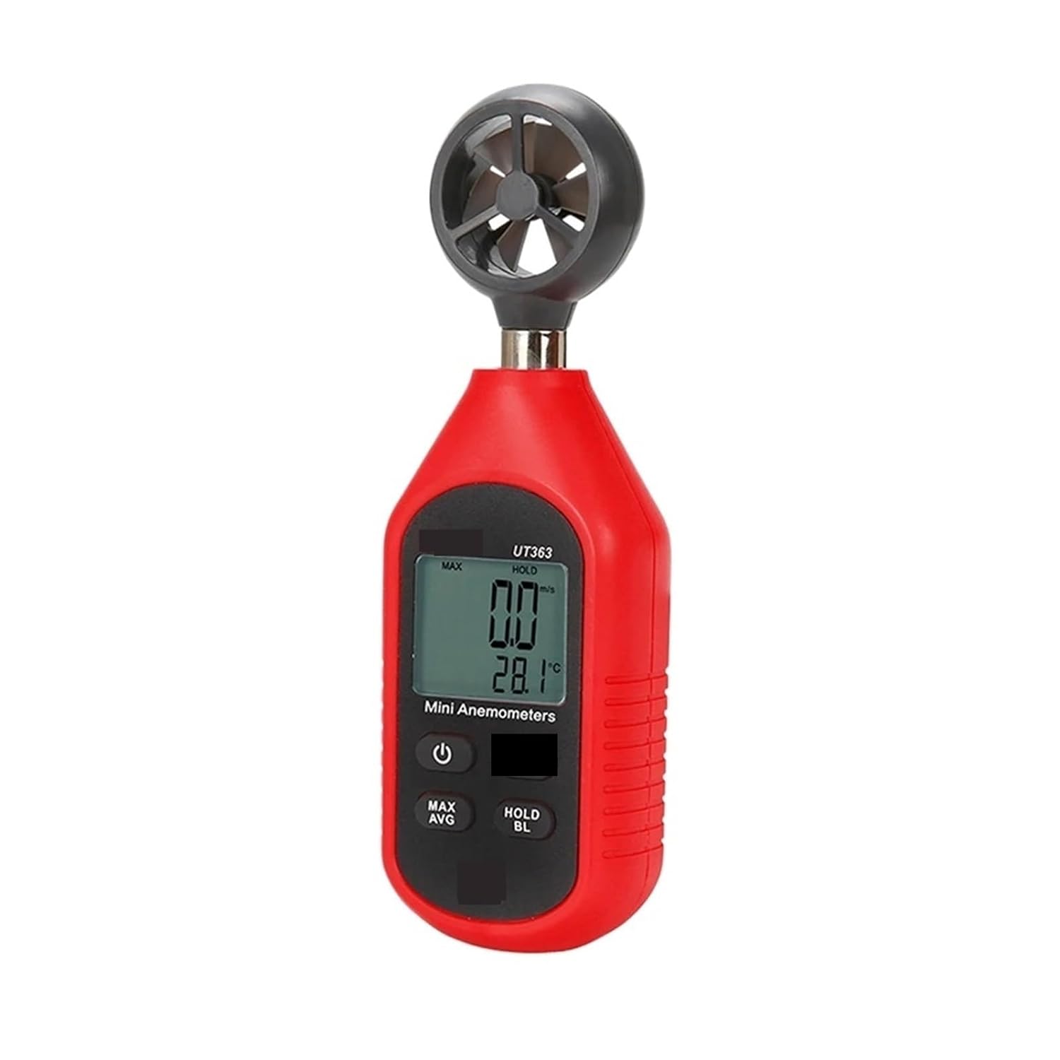 Wind Meter, UT363 Handheld Mini Digital Anemometer Wind Speed Measurement Temperature Tester LCD Display Air Flow Level,Measures Wind Speed Wind Flow