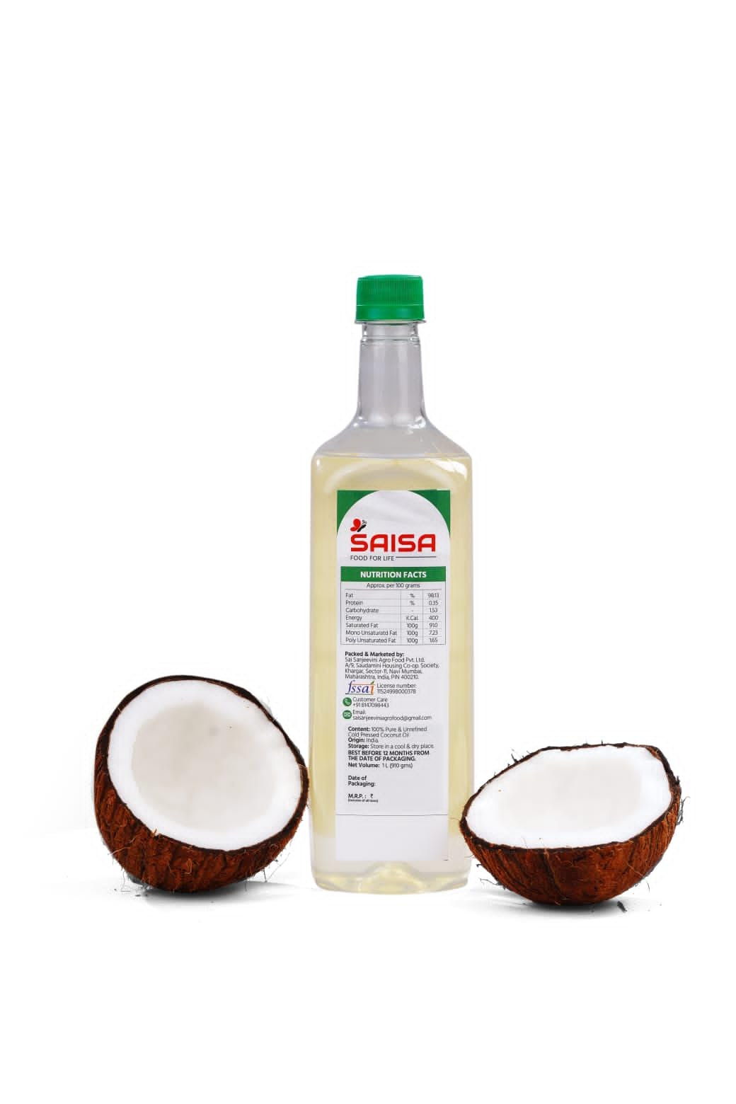 SAISA Pure & Unrefined Coconut Multi Purpose Cold Pressed Natural Oil 500ml Coconut Oil, Cold Pressed Oil, Multi Purpose Oil (B0DBDQM2MP) Amazon Price History, Amazon Price Tracker