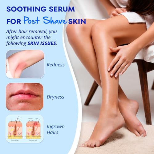 After Shave for Women: Post-Shave Soothing Serum for Face Legs Bikini Arms to Reduce Redness - Image 3