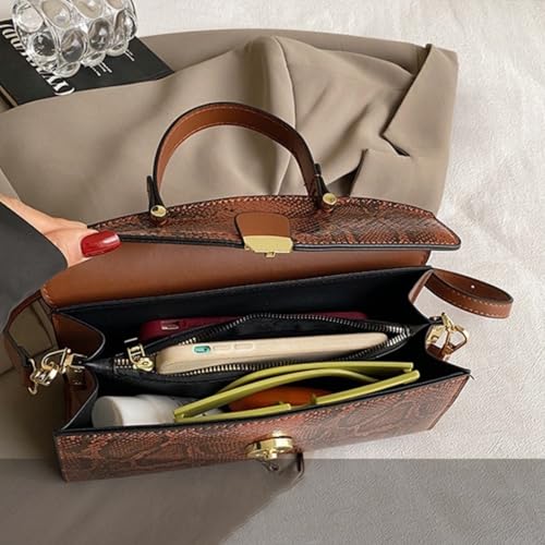 Bolso de mano retro para mujer con diseño de serpiente IAMUHI miniatura 6