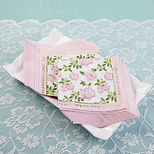 Guardanapo floral vintage Kate Aspen Tea-Time Whimsy, pacote com 30