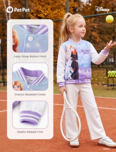 Image of Disney Girl & Boy Varsity Bomber Jacket Fall Sweatshirt Toddler to Big Kid