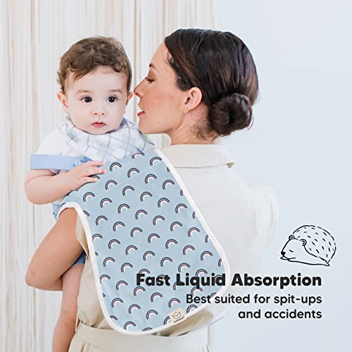 5-Pack Organic Burp Cloths For Baby Boys And Girls - Ultra Absorbent Burping Cloth, Burp Clothes, Newborn Towel - Milk Spit Up Rags - Burpy Cloth Bib For Unisex, Boy, Girl - Burp Cloths (U.s.a) #TOP4