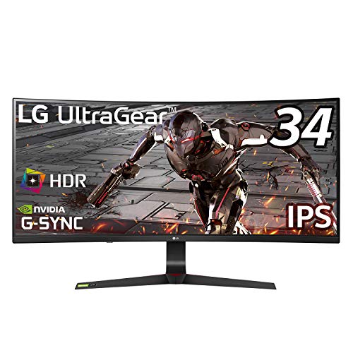 【Amazon.co.jp限定】LG ゲーミング モニター 34GN73A-B 34インチ/21:9 曲面 ウルトラワイド(2560×1080)/IPS/144Hz/G-SYNC Compatible/HDR/HDMI×2,DisplayPort×1