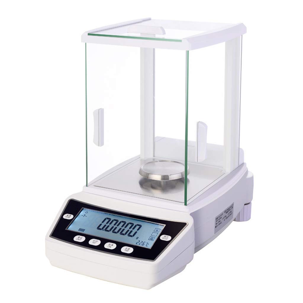 Digital Precision Electronic Scale Analytical Balance 0.0001g High Lab with Windshield LCD Screen Powered by USB/Adapter