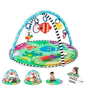 Baby Einstein – Sea Floor Explorers, 2-in-1-Wassermatte, tragbar, 5 herausnehmbare Spielzeuge, 4 Spielmodi, Neugeborene+