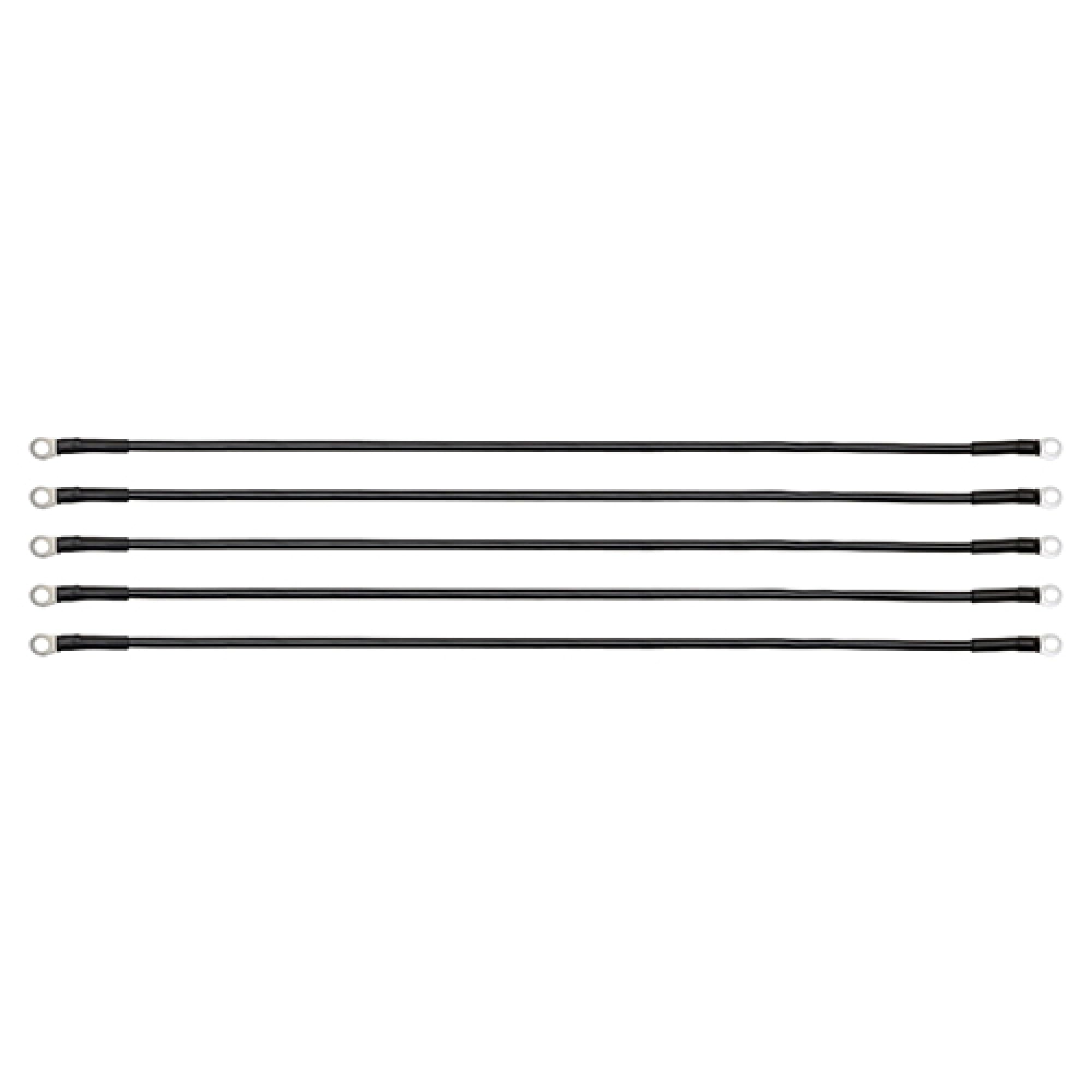 Câbles de batterie RED HAWK BAT-1017-5 robustes jauge 6 noirs