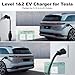 Level 1/2 EV Charger for Tesla 16Amp, Electric Vehicle Portable Charger with 20FT Cable, 3.5KW Home EV Charging Station for J1772 Electric Cars,110V-240V, NEMA 6-20 & NEMA 5-15 Plug