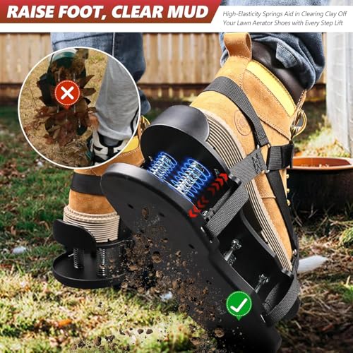 Heavy Duty Lawn Aerator Shoes with Metal Spikes – Adjustable Hook & Loop Straps for Effortless Grass Aeration – Durable Spiked Sandals for Yard, Garden & Lawn Care – Universal Fit Lawn Aeration Shoes - Image 3