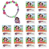 Fun Express 2 3/4' Dora the Explorer Beaded Bracelet Plastic Craft Kit - Makes 12