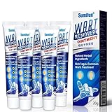 Fácil De Absorber Crema para Eliminar Verrugas: La crema para eliminar verrugas es muy fácil de absorber por la piel y fácil de usar. No se requieren otras herramientas especiales o instrucciones complejas para eliminar las verrugas. Suave Sin Irrita...