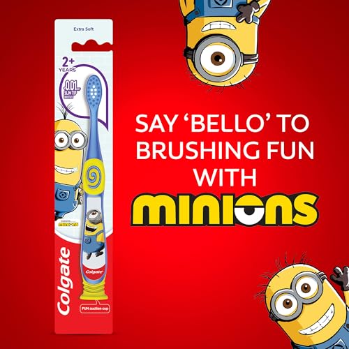 Image of Colgate Kids (2+ years) Minion Toothbrush, Extra Soft with Tongue Cleaner - 1 Pc