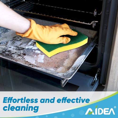 Image of AIDEA Sponges Kitchen, XL Heavy Duty Dish Sponge, Cleaning Dish Scrubber Sponge for Home and Kitchen, Extra Large Cleaning Supplies for Pots, Pans, 12 Pack