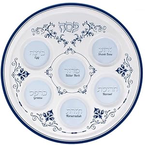 Zion Judaica Eleganter Keramik-Pessach-Seder-Teller