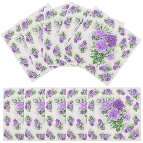 Servilletas de papel que no se rompen: 100 hojas de flores suaves ideales para evitar manchas