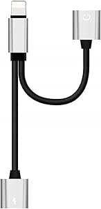 pilloit Headphone Adapter Audio Charger Cable Connector Splitter Earphone Adaptor Audio + Phone Charge 2 in 1 Adapter
