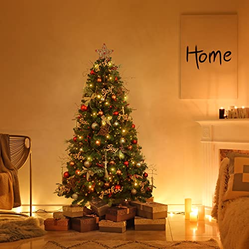 Ki Store 6Ft Christmas Tree With Ornaments And Lights Remote And Timer Woodland Christmas Decorations Including 6 Feet Full Tree, Ornaments, 300 Leds Usb Led String Lights #TOP2