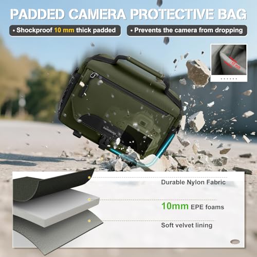 Bolsa para Cámara DSLR/SLR Impermeable Verde miniatura 4