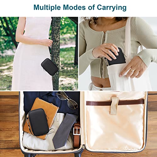 Canboc Carrying Travel Case for Kodak EKTAR H35/ M35/ H35N/ F9/ M38 Half Frame Film Camera, Point and Shoot Camera Bag, Zipper Mesh Pocket fits Film, Batteries, USB Cable, Black (Case Only) by Canboc - Image 3