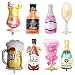 Produktbild Xiuyer Folie Champagne Luftballons, 8 Stück Folienballon Champagner Sekt Flasche und Gläser Bierkrug Helium Inflatable Ballons für Hochzeit Begrüßung Party Valentinstag Tanzparty Deko