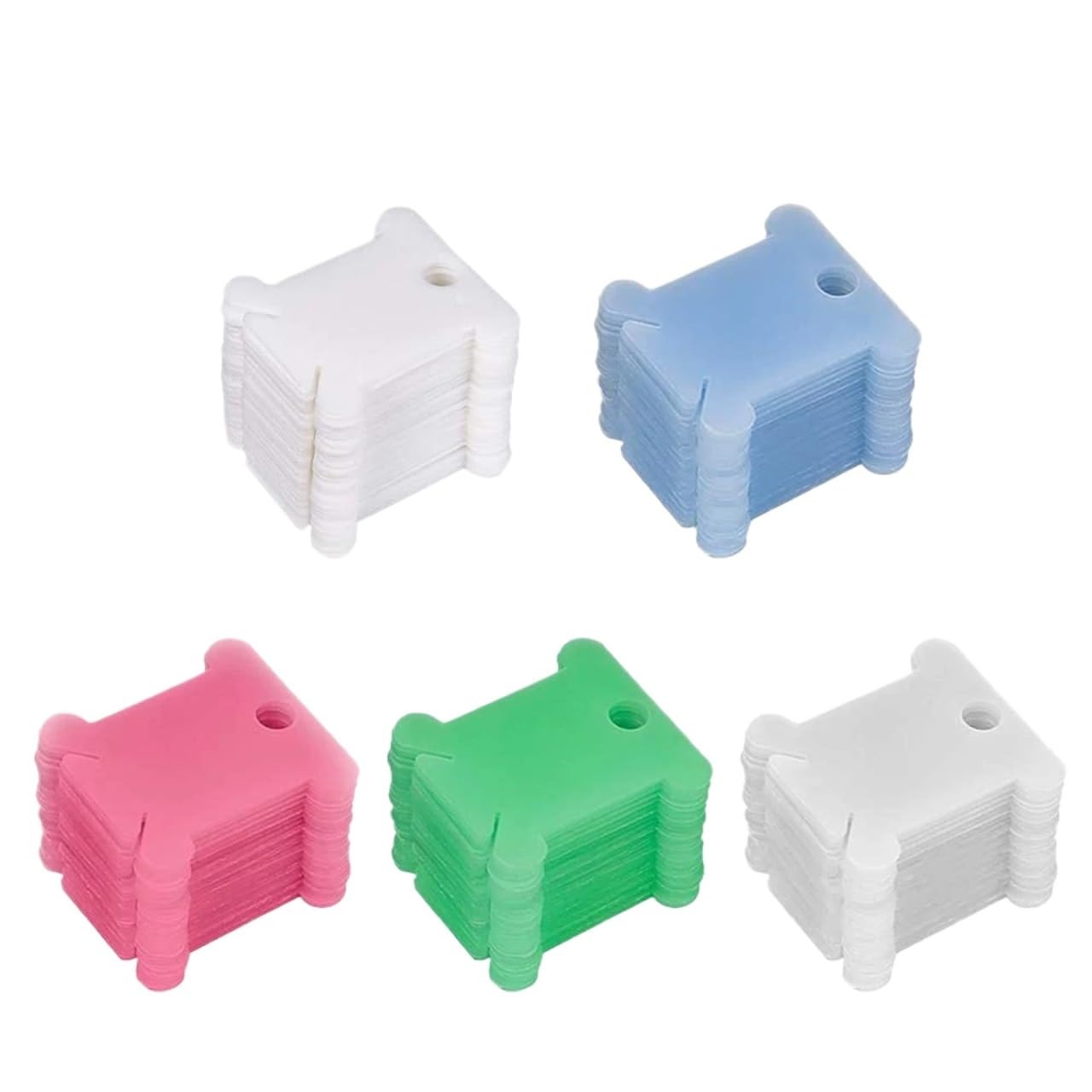 Plastikowe szpulki do nici, Szpulki przędzy 500 szt. Plastikowy wielokolorowy haftowany organizer do haftu krzyżykowego(Green)