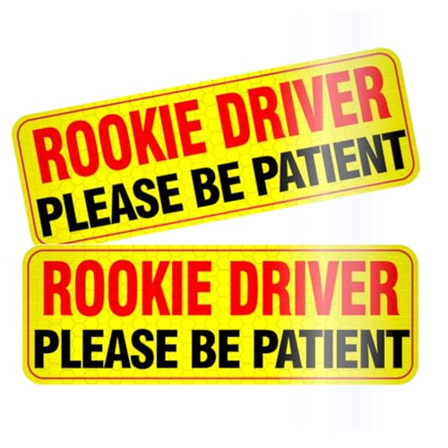Image of Rookie Driver Signs - Reflective New Driver Magnet, Please Be Patient