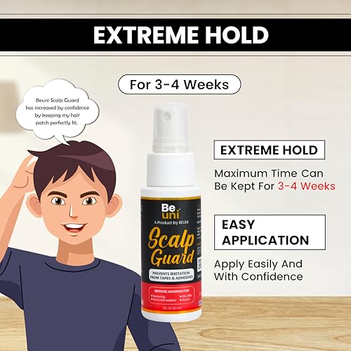 Image of Scalp Protector Guard Spray for Hair Patch & Wigs - Helps Prevent Irritation from Tape & Adhesive | Anti-Itching Formula | Reduces Discomfort & Improves Adhesion