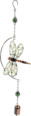 GANAZONO Dragonfly Windsock Hummingbird Wind Chimes Iron Dragonfly Wall Art in Remembrance Gifts Outdoor Decor Retro Decor Iron Wind Chimes Hanging Decorative Wind Bell Home Windchimes Cute