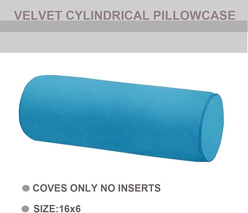 Miniatura 2 de Fundas de almohada cilíndricas para el cuello de 16 x 6 pulgadas con cremallera oculta para decoración del hogar y el cuello, rollo cervical,