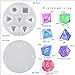HyzaPhix 7 Shapes Dice Resin Molds Polyhedral Dice Silicone Mold DND Dice Moulds Jewelry Casting Molds for Games Handmade Dice Making (7 Shapes)