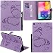 Produktbild DodoBuy Samsung Galaxy Tab A 10.1" 2019 T510/T515 Hülle 3D Schmetterling Muster PU Leder Schutzhülle Tasche Smart Cover Case Flip Wallet Brieftasche Ständer für Samsung Tab A 10.1" 2019 -Lavendel