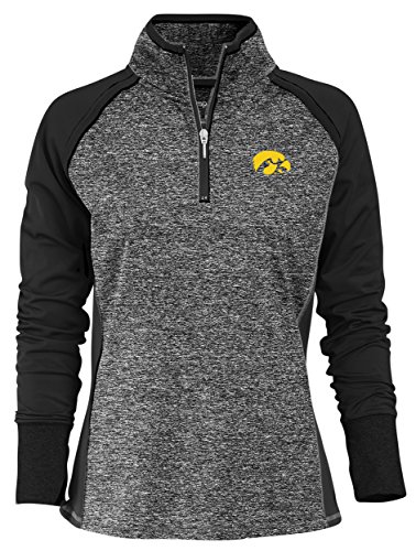 NCAA Finalist Women's Quarter-Zip Pullover Iowa Hawkeyes Medium Black