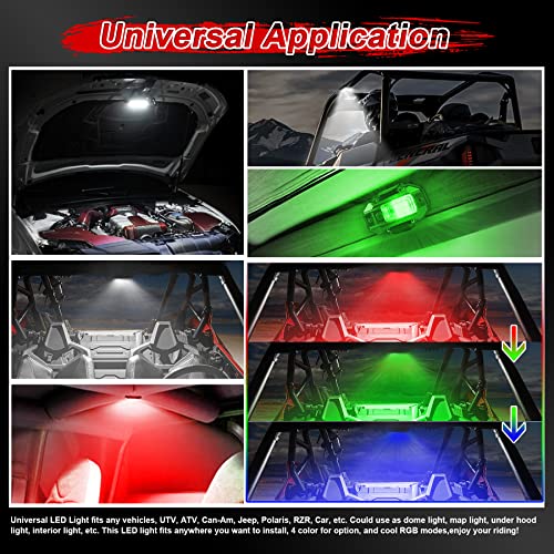 Luz de cúpula RGB blanca para UTV y ATV con interruptor universal 6