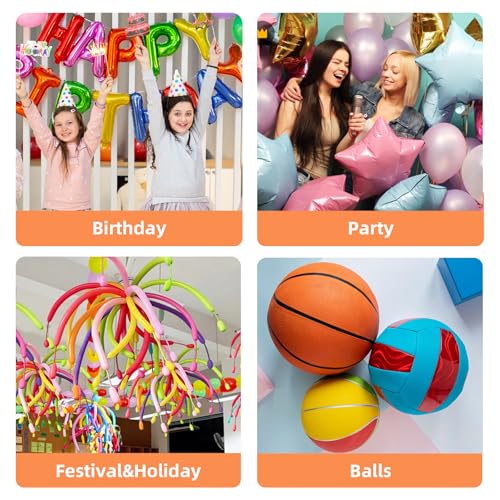 Bomba eléctrica de globos 260 Acclsoop, inflador automático portátil con boquillas duales y herramientas para atar para globos de animales largos para fiestas y decoraciones miniatura 5