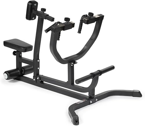 Titan Fitness Máquina de remo sentada con placa cargada, clasificada 270 libras, máquina de remo ajustable con soporte de pecho con postes de peso
