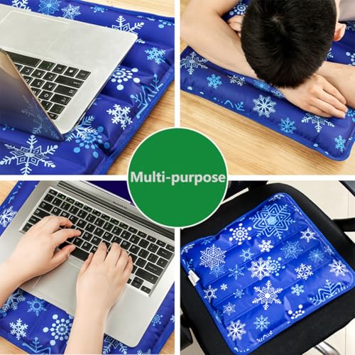 Image of Water Cooling Seat Cushion for Office Chair and Car, Blue | Fillable cooling water cushion provides a cool, soft seating surface for office chairs, cars and home use in hot weather