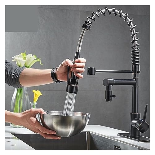 Grifo de cocina de resorte para eliminar salpicaduras con rociador lateral extraíble flexible 3