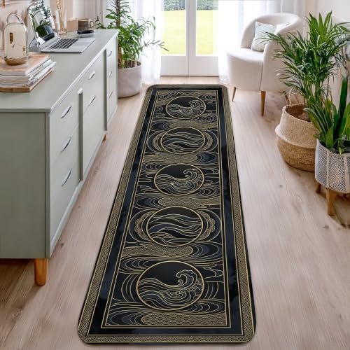 Alfombra de pasillo moderna decorativa para cocina, entrada y lavandería 6