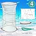 4 Pack Fishing Bait Trap Crab Trap Minnow Trap Crawfish Trap Lobster Trap Crayfish Shrimp Trap Net Portable Collapsible Fishing Traps with 49 Ft Rope Folded Fishing Accessories, 12 x 24 Inch (White)