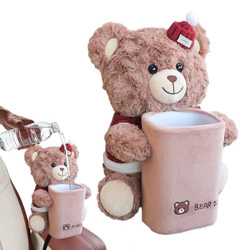 Panier à ordures de voiture ours en peluche et porte-serviettes pour SUV