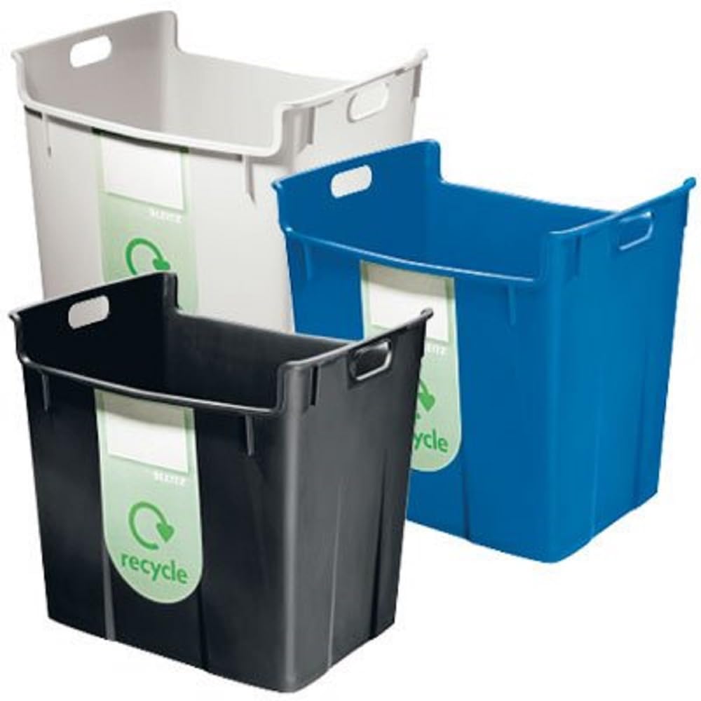 Leitz 52090095 - Papelera de reciclaje de polipropileno (40 l), color negro