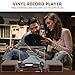 Vinyl Record Player with External Speakers BT 5.3 Wireless Turntable Portable with 3 Speed USB Vintage Wooden Coffee