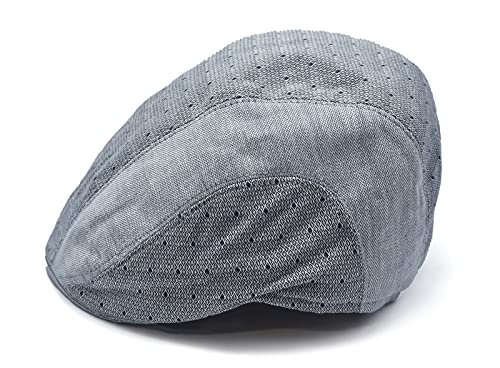 Bonnet d'été à motif pointillé gris avec structure 5 bandes
