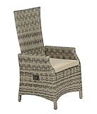 Dehner Geflechtsessel Siena, ca. 114 x 59 x 64 cm, Kunststoff/Aluminium, braun